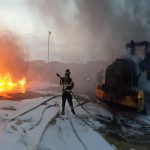 آتش‌سوزی در منطقه صنعتی نزدیک به «دیمونا»‌